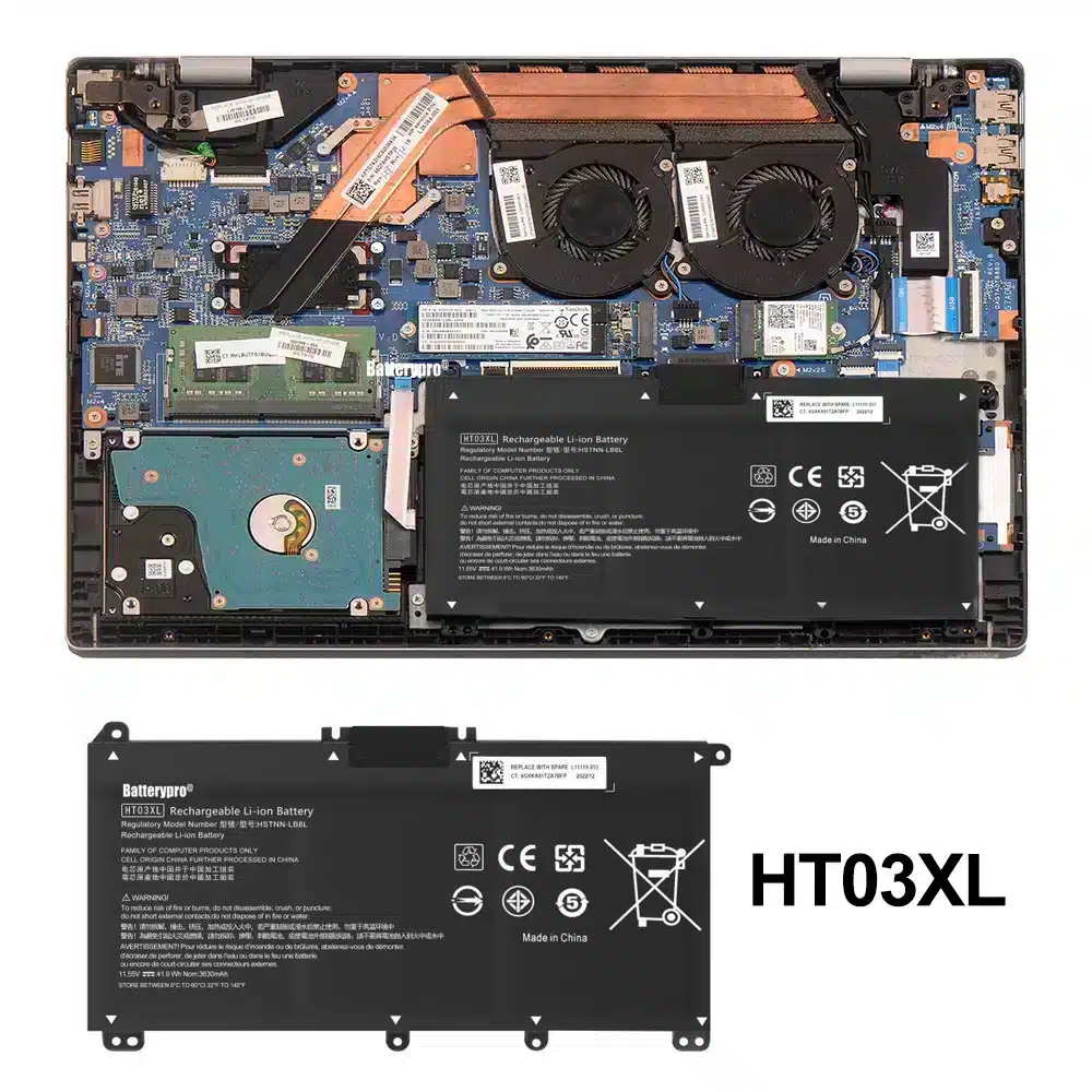 HP HT03XL HTO3XL HT03041XL バッテリー交換用長寿命 - 画像 (4)
