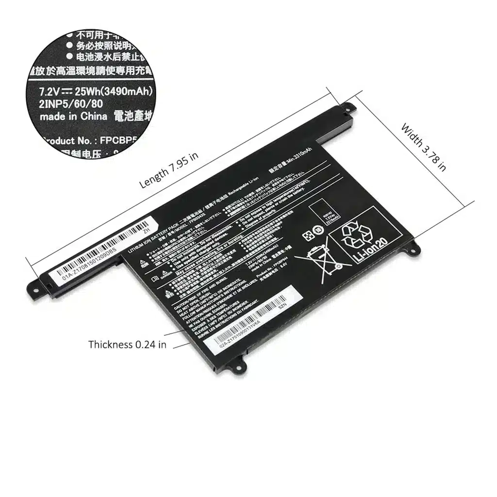 高品質の富士通 FPB0343S FPCBP544 CP777632-01 CP749821-01 LIFEBOOK UHバッテリー互換長寿命