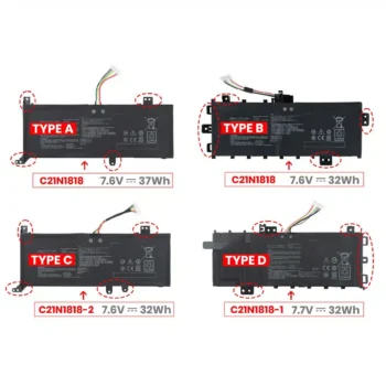 新品Asus C21N1818 B21N1818-1 B21N1818-2 バッテリー互換長寿命