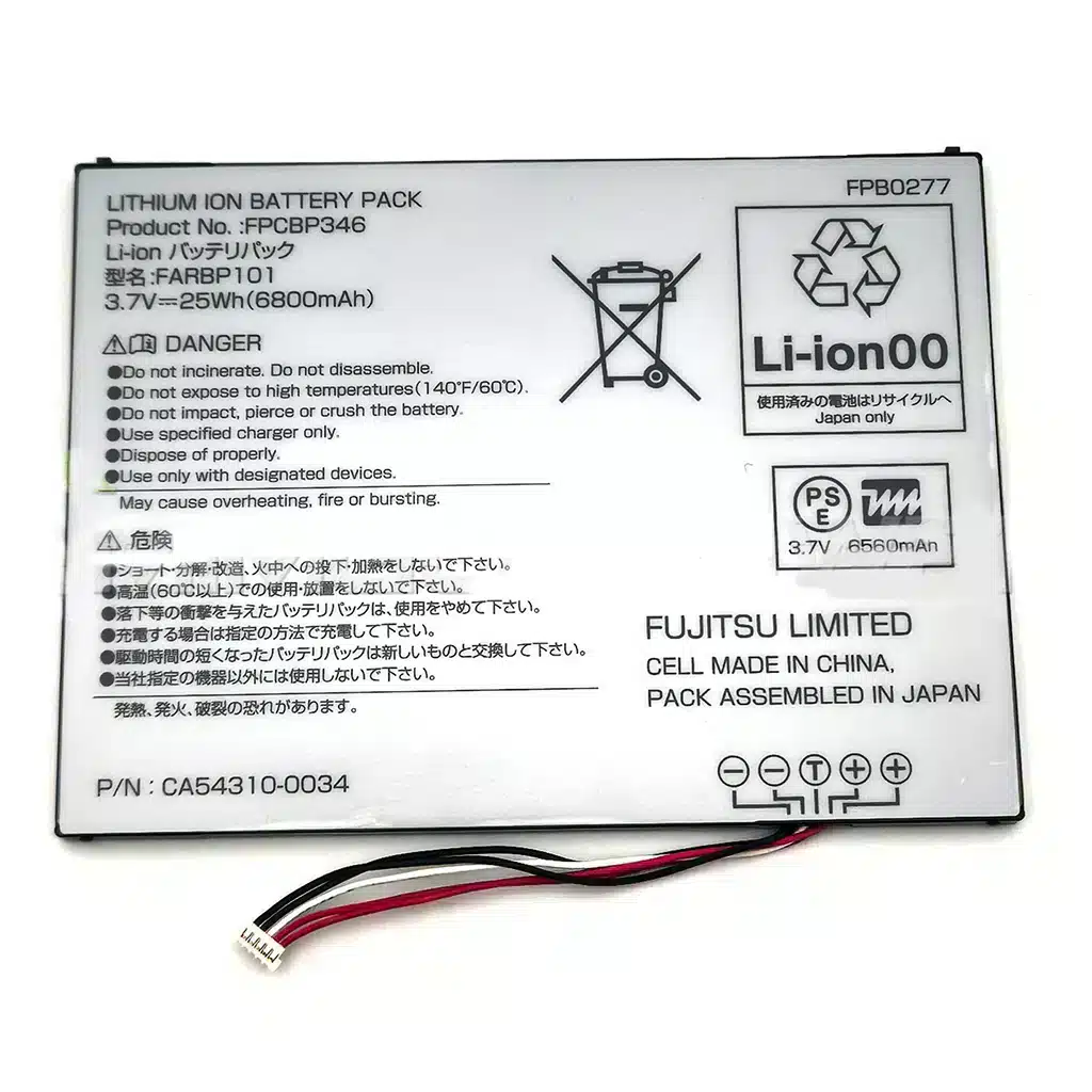 高品質のFujitsu ARROWS Tab FAR75A 交換用バッテリー CA54310-0034 FARBP101 FPCBP346 バッテリーの高性能で長持ち