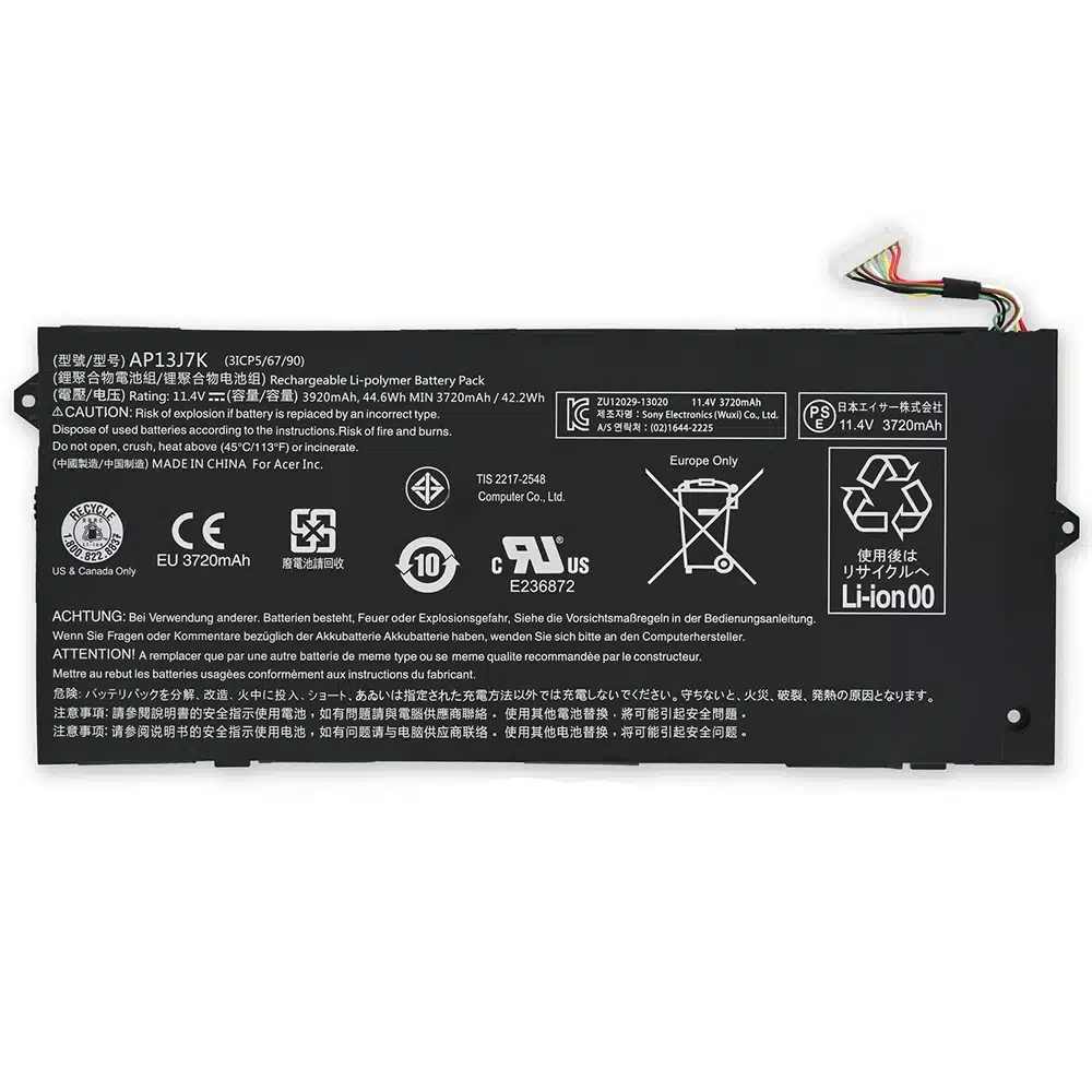 高品質 Acer AP13J7K AP13J4K AP13J3K バッテリー【新品2年保証】