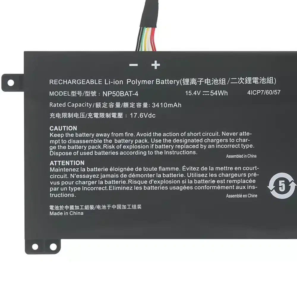 NP50BAT-4 バッテリー Mouse K5 G-Tune P5 シリーズ 内蔵交換用