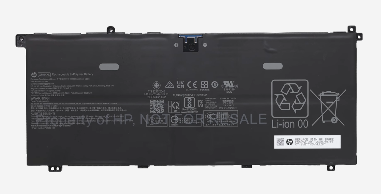 高性能の9080mAh HP GM04XLノートパソコンバッテリー